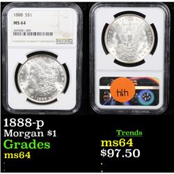 NGC 1888-p Morgan Dollar $1 Graded ms64 By NGC