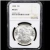 Image 2 : NGC 1888-p Morgan Dollar $1 Graded ms64 By NGC