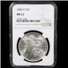 Image 2 : NGC 1880-o Morgan Dollar $1 Graded ms62 By NGC
