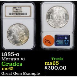 NGC 1885-o Morgan Dollar $1 Graded ms65 By NGC