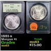 Image 1 : PCGS 1881-s Morgan Dollar $1 Graded ms63 By PCGS
