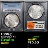Image 1 : PCGS 1888-p Morgan Dollar $1 Graded ms63 By PCGS