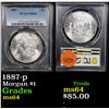 Image 1 : PCGS 1887-p Morgan Dollar $1 Graded ms64 By PCGS