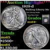 Image 1 : ***Auction Highlight*** 1929-d Walking Liberty Half Dollar 50c Graded Choice+ Unc By USCG (fc)