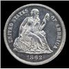 Image 2 : ***Auction Highlight*** 1862 Seated Liberty Dime 10c Graded Select+ Proof Cameo By USCG (fc)