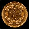 Image 3 : ***Auction Highlight*** 1883 Three Dollar Gold .$3 Graded Select Unc PL By USCG (fc)