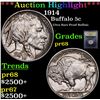 Image 1 : ***Auction Highlight*** 1914 Buffalo Nickel 5c Graded GEM++ Proof By USCG (fc)