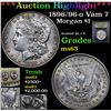 Image 1 : ***Auction Highlight*** 1896/96-o Vam 7 Morgan Dollar $1 Graded Select Unc By USCG (fc)