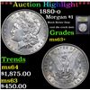 Image 1 : ***Auction Highlight*** 1880-o Morgan Dollar $1 Graded Select+ Unc By USCG (fc)