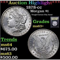 ***Auction Highlight*** 1878-cc Morgan Dollar $1 Graded Select+ Unc By USCG (fc)