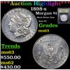 Image 1 : ***Auction Highlight*** 1898-s Morgan Dollar $1 Graded Select Unc By USCG (fc)
