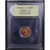 Image 4 : ***Auction Highlight*** 1887 Indian Cent 1c Graded Gem+ Unc RD By USCG (fc)