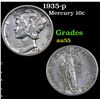 Image 1 : 1936-p Mercury Dime 10c Grades Choice AU