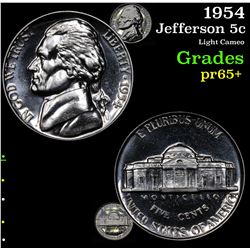 1954 Jefferson Nickel 5c Grades GEM+ Proof
