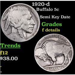 1920-d Buffalo Nickel 5c Grades f details