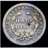 Image 3 : 1839-o O Above Bow Seated Liberty Half Dime 1/2 10c Grades f details