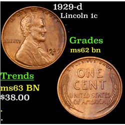 1929-d Lincoln Cent 1c Grades Select Unc BN