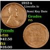 Image 1 : 1912-s Lincoln Cent 1c Grades f+