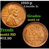 Image 1 : 1910-p Lincoln Cent 1c Grades Select Unc RD