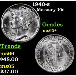 1940-s Mercury Dime 10c Grades GEM+ Unc