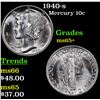 Image 1 : 1940-s Mercury Dime 10c Grades GEM+ Unc