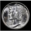 Image 2 : 1940-s Mercury Dime 10c Grades GEM+ Unc