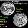Image 1 : 1950-p Washington Quarter 25c Grades GEM+ Unc