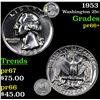 Image 1 : 1953 Washington Quarter 25c Grades GEM++ Proof