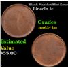 Image 1 : Blank Planchet Mint Error Lincoln Cent 1c Grades Select+ Unc BN