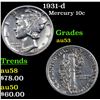 Image 1 : 1931-d Mercury Dime 10c Grades Select AU