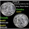 Image 1 : 1944-p Walking Liberty Half Dollar 50c Grades Choice+ Unc