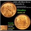 Image 1 : 1909 vdb Mint Error Lincoln Cent 1c Grades Choice Unc RD