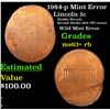 Image 1 : 1984-p Mint Error Lincoln Cent 1c Grades Select+ Unc RB