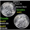 Image 1 : 1923-s Peace Dollar $1 Grades Select Unc