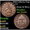 Image 1 : 1863 Liberty Cap Civil War Token 1c Grades Unc Details