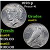 Image 1 : 1926-p Peace Dollar $1 Grades Select+ Unc