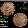 Image 1 : 1863 Turban Liberty Mint error Civil War Token 1c Grades Select AU