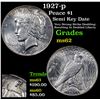 Image 1 : 1927-p Peace Dollar $1 Grades Select Unc