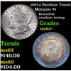 Image 1 : 1901-o Rainbow Toned Morgan Dollar $1 Grades Select Unc