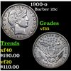 Image 1 : 1900-o Barber Quarter 25c Grades vf++