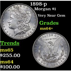 1898-p Morgan Dollar $1 Grades Choice+ Unc