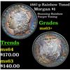 Image 1 : 1887-p Rainbow Toned Morgan Dollar $1 Grades Select+ Unc