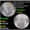 Image 1 : 1883-o Rainbow Toned Morgan Dollar $1 Grades Select+ Unc
