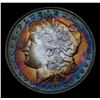 Image 2 : 1887-p Rainbow Toned Morgan Dollar $1 Grades Choice Unc