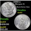 Image 1 : 1880-o Morgan Dollar $1 Grades Select Unc