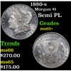 Image 1 : 1880-s Morgan Dollar $1 Grades GEM+ Unc
