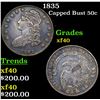 Image 1 : 1835 Capped Bust Half Dollar 50c Grades xf