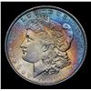 Image 2 : 1889-p Rainbow Toned Morgan Dollar $1 Grades Choice Unc