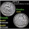 Image 1 : 1872-p Seated Liberty Half Dime 1/2 10c Grades Select Unc