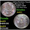 Image 1 : 1885-p Rainbow Toned Morgan Dollar $1 Grades Choice+ Unc